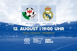 Real Madrid zu Gast in Innsbruck: Fußballgigant spielt am 12. August im Tivoli Stadion gegen die WSG Tirol