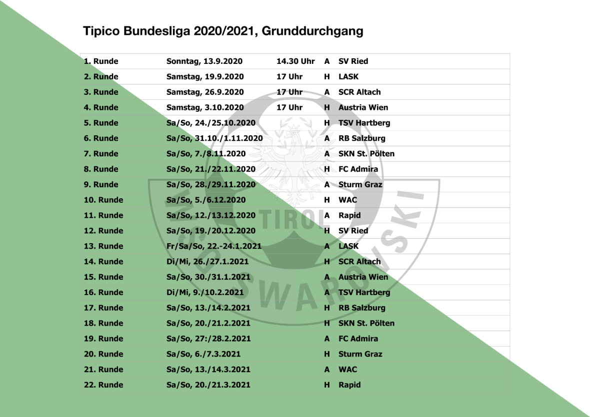 WSG startet in Ried in die neue Bundesliga-Saison