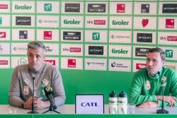 Pressekonferenz vor dem Nachtragsspiel gegen den TSV Egger Glas Hartberg