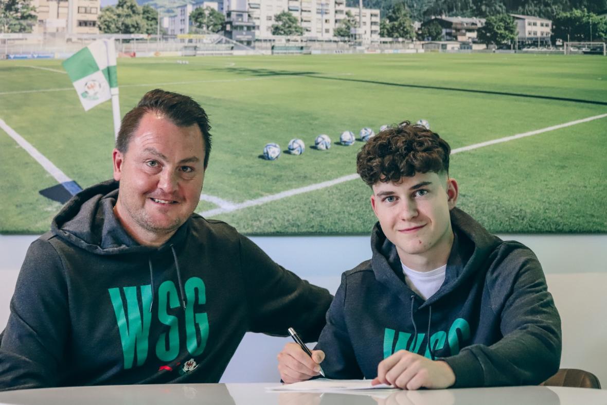 WSG nimmt ÖFB-Nachwuchsnationalspieler David Falkner unter Vertrag