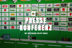Pressekonferenz vor dem Auswärtsspiel beim SK Rapid