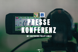 Pressekonferenz vor dem Heimspiel gegen Blau-Weiß Linz