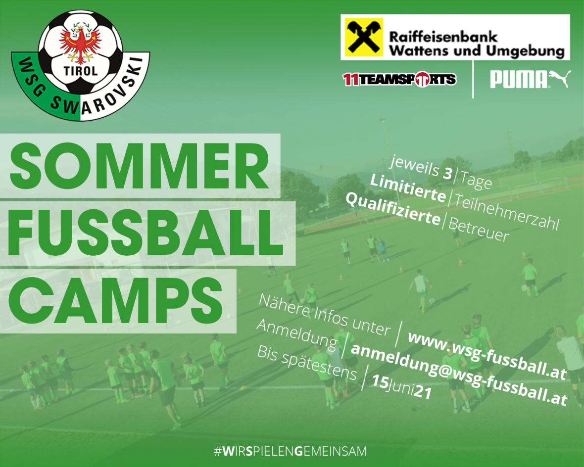 WSG TIROL SOMMER FUSSBALL CAMPS 2021